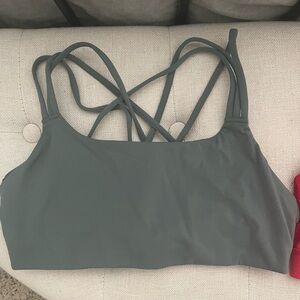 Green Athleta sports bra